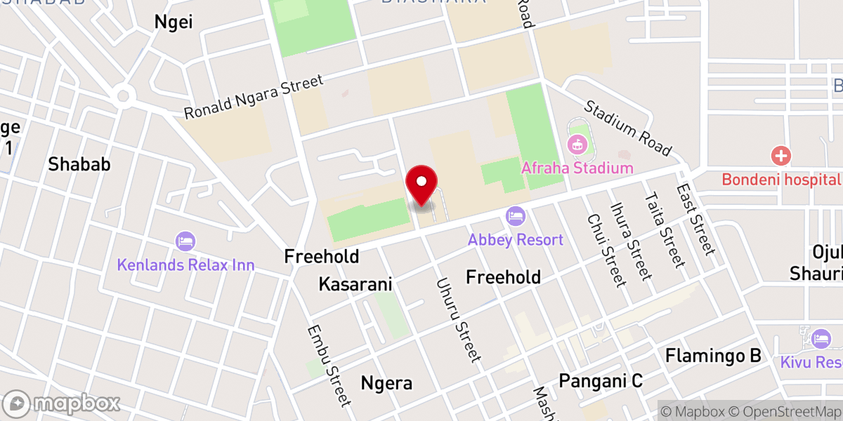 Map showing location of Deliverance Church Nakuru (Main Church)