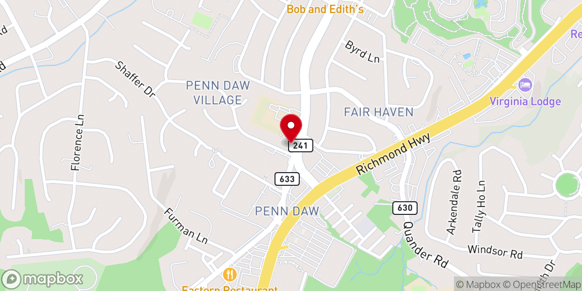 Map showing location of Calvary Presbyterian Church
