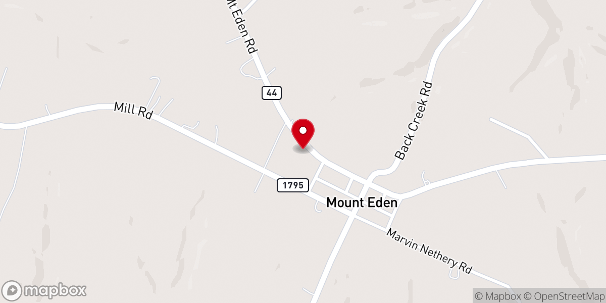 Map showing location of Mt Moriah Baptist Church