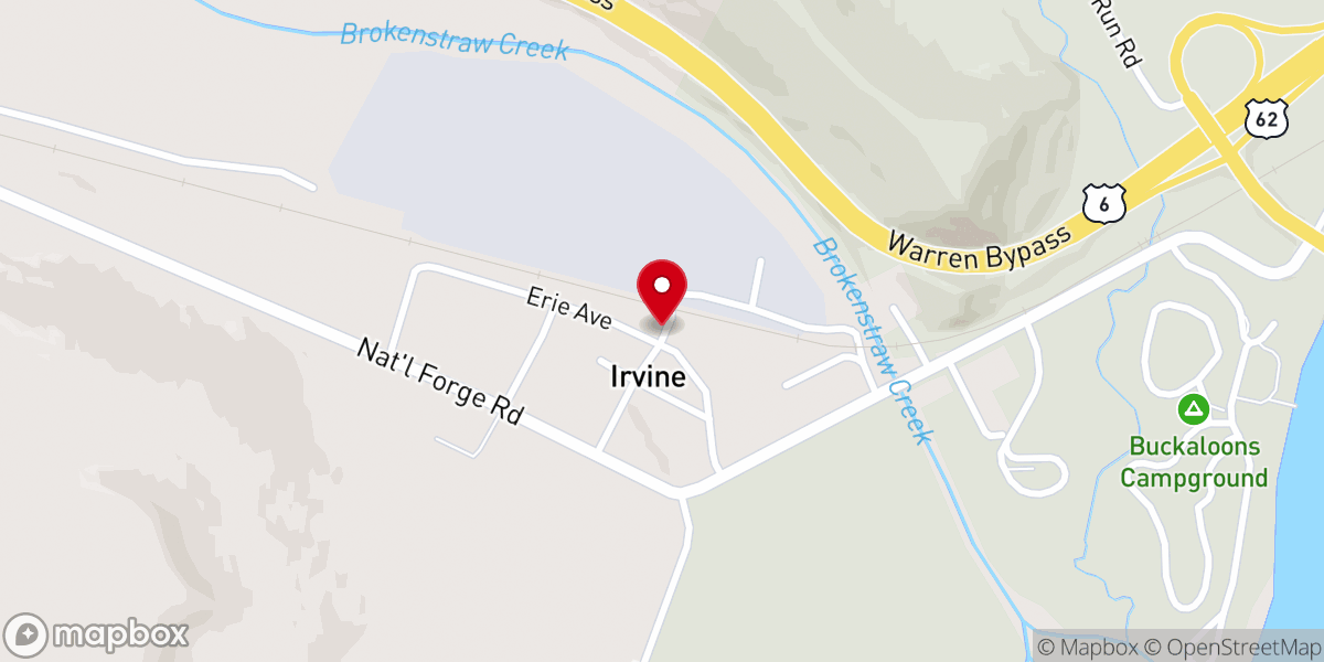Map showing location of Irvine