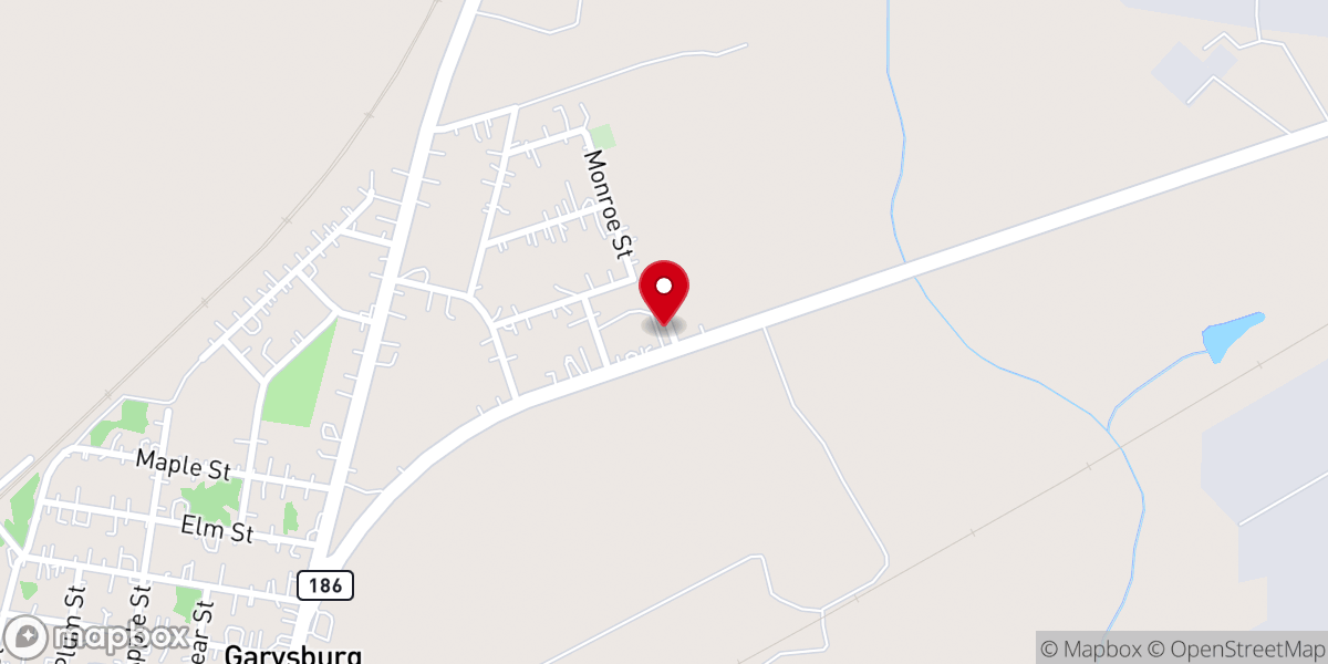 Map showing location of New Jerusalem Holiness Church