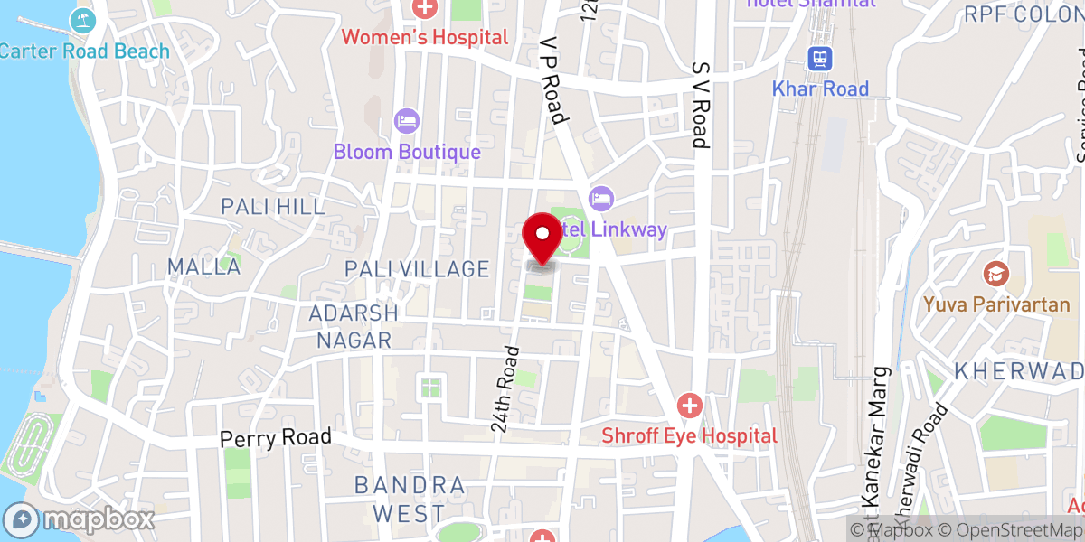 Map showing location of St. Theresa's Church