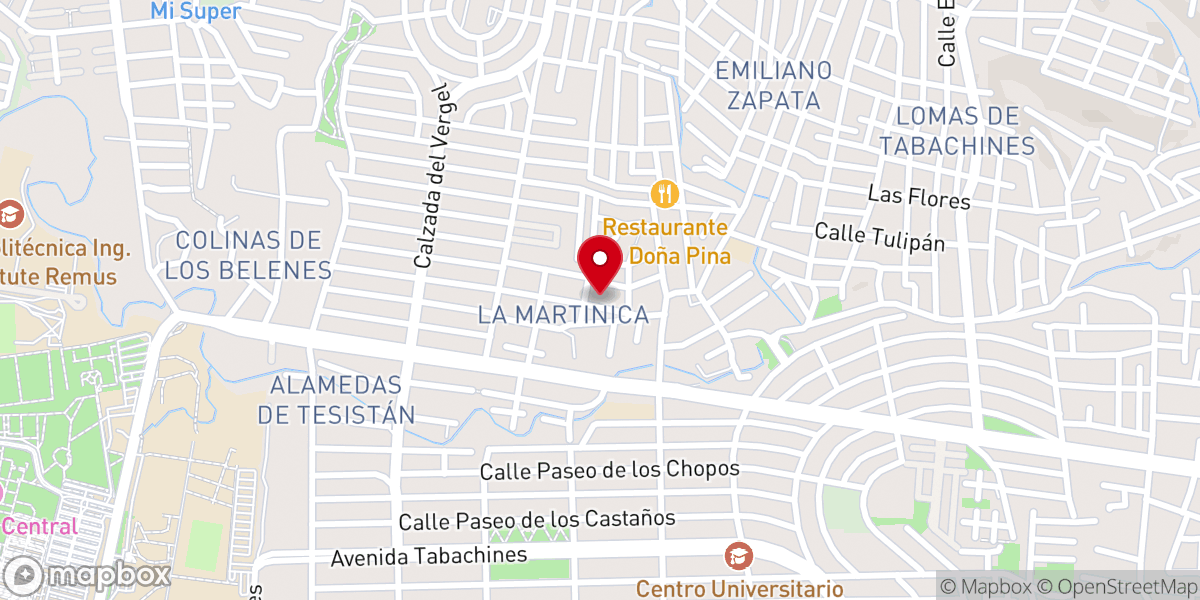 Map showing location of Iglesia Cristiana Bautista Cristo Vive