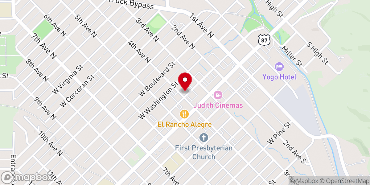Map showing location of Community Cupboard