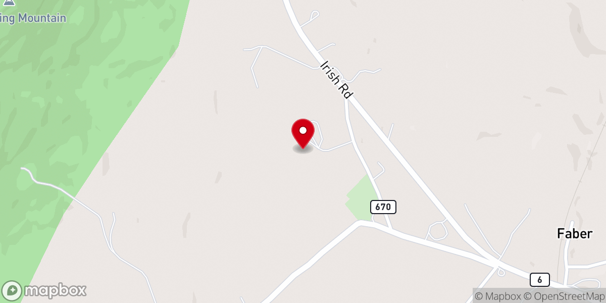Map showing location of Rock Spring Mountain Farm