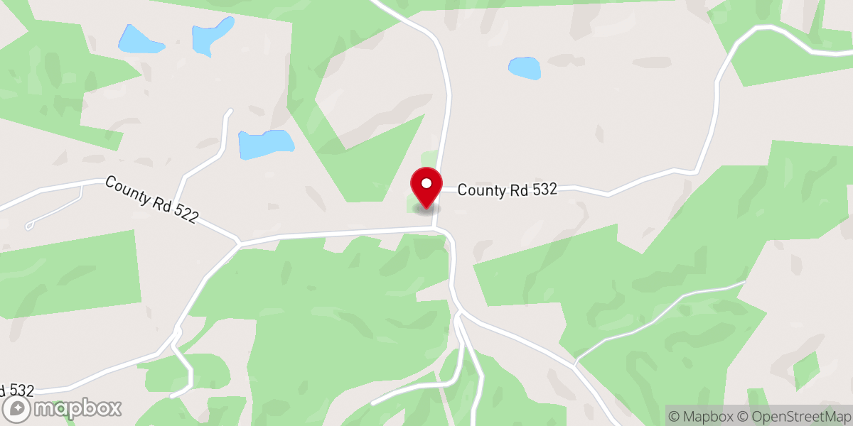 Map showing location of New Bethel Baptist Church