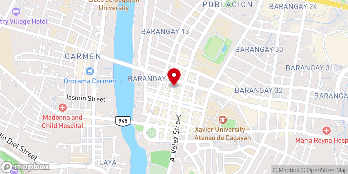 Map showing location of Harvester Community Church - Cagayan