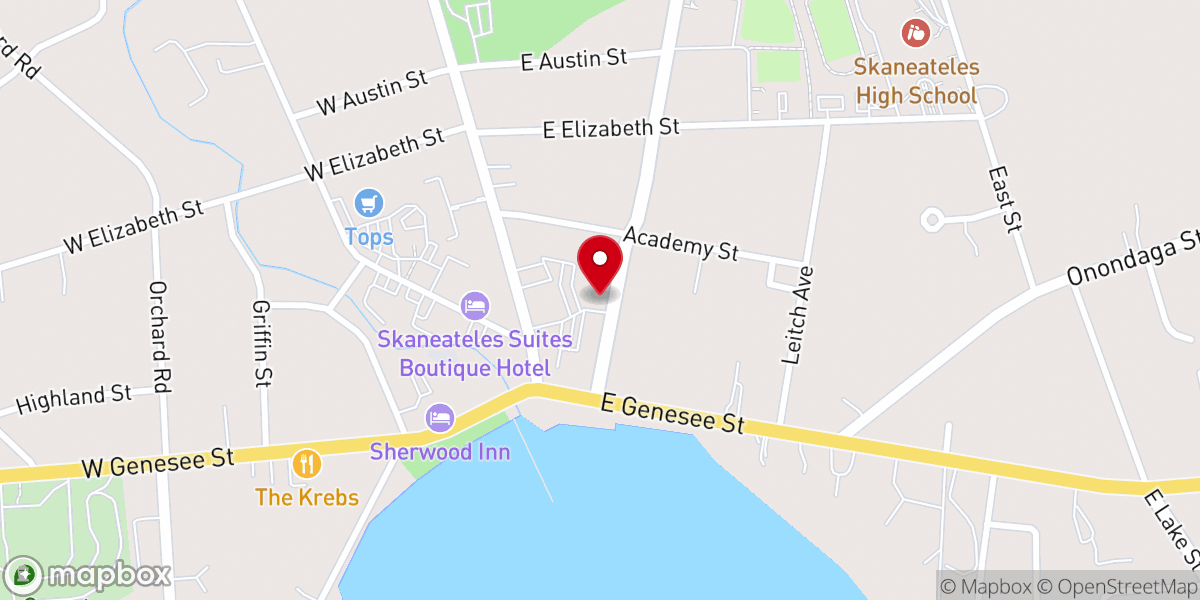 Map showing location of Cornerstone Baptist Church
