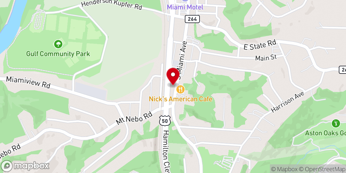 Map showing location of Cleves Community Church