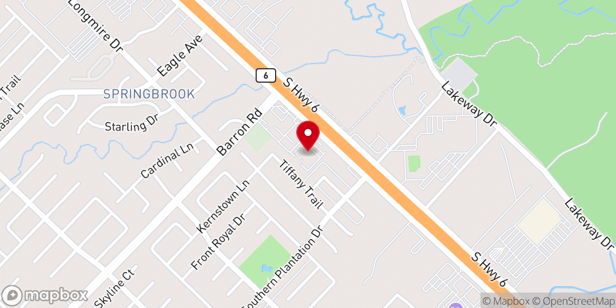 Map showing location of Living Hope Baptist Church