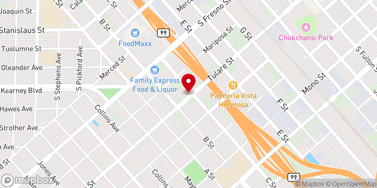 Map showing location of St. Genevieve Catholic Church