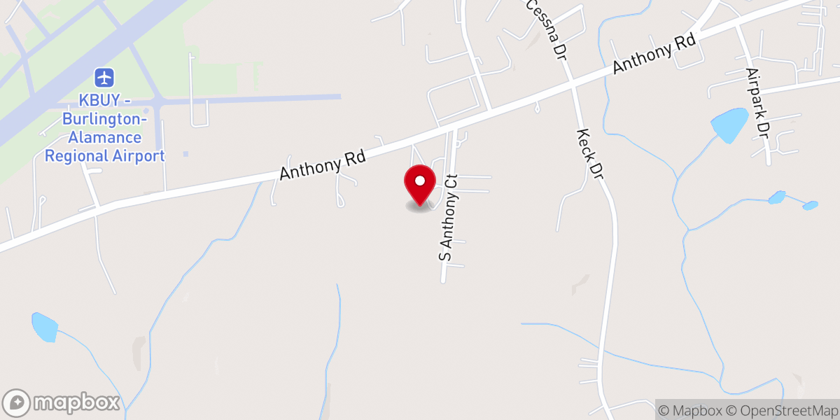 Map showing location of Baptist Temple