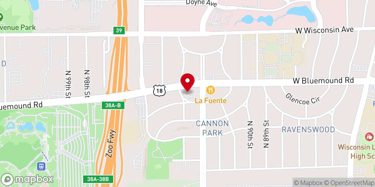 Map showing location of Milwaukee Mennonite Church