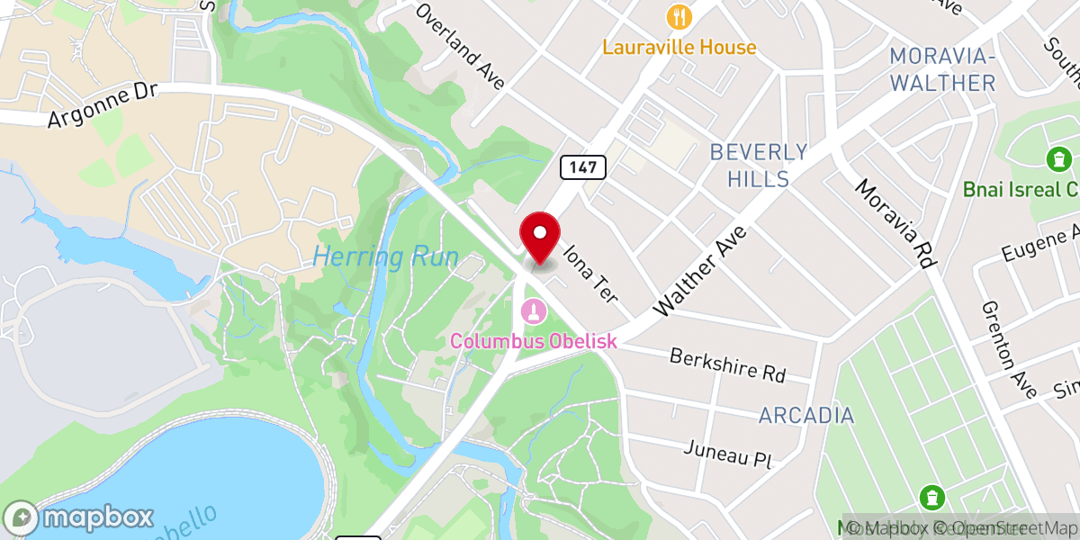 Map showing location of Ray of Hope Baptist Church