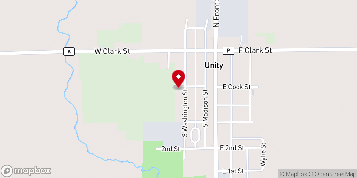 Map showing location of Trinity Lutheran Church