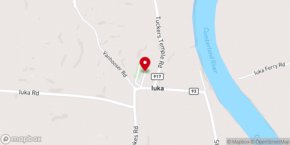 Map showing location of Mount Carmel Church