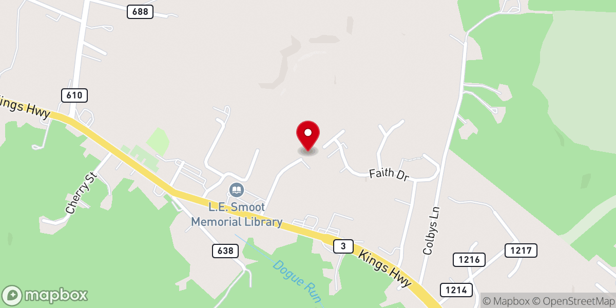 Map showing location of Berean Baptist Church