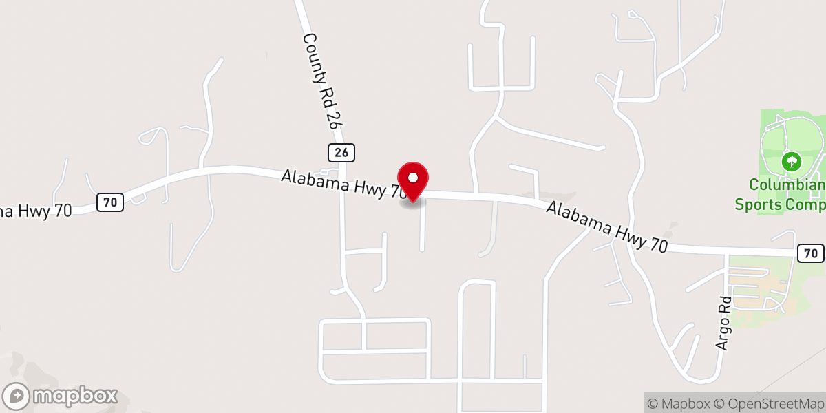 Map showing location of The Harvest Place Christian Church