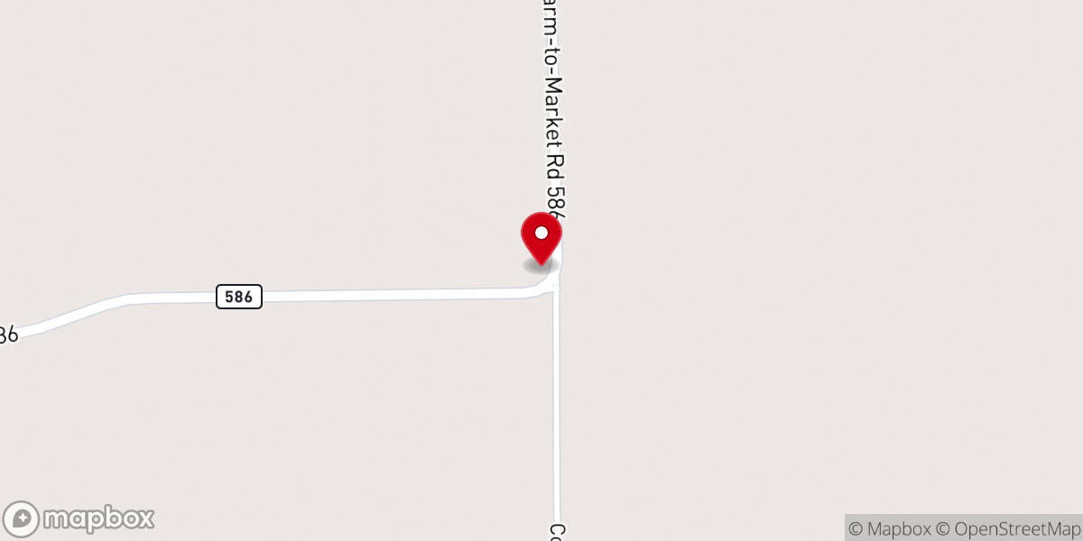 Map showing location of Concord Baptist Church