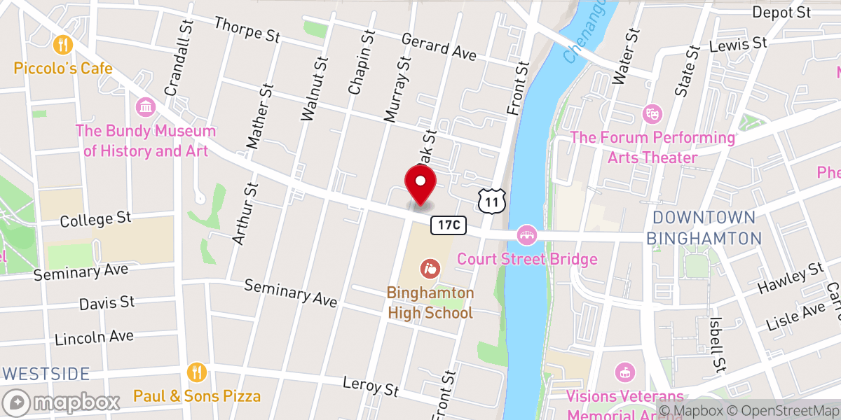Map showing location of Trinity Memorial Church