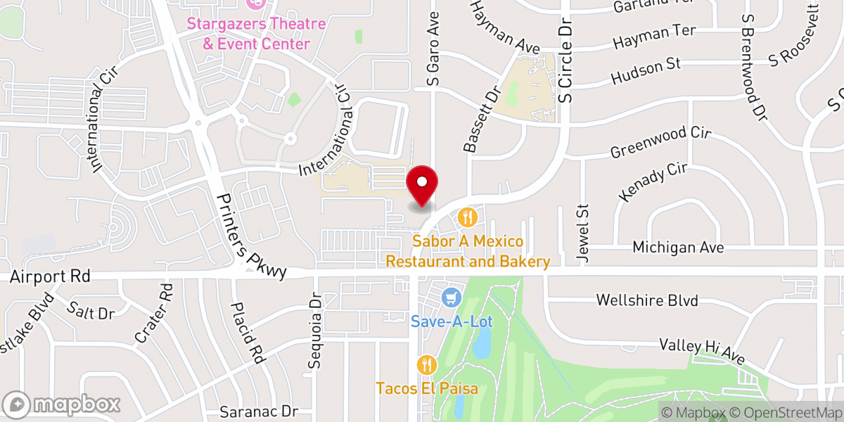 Map showing location of Faith Baptist Church