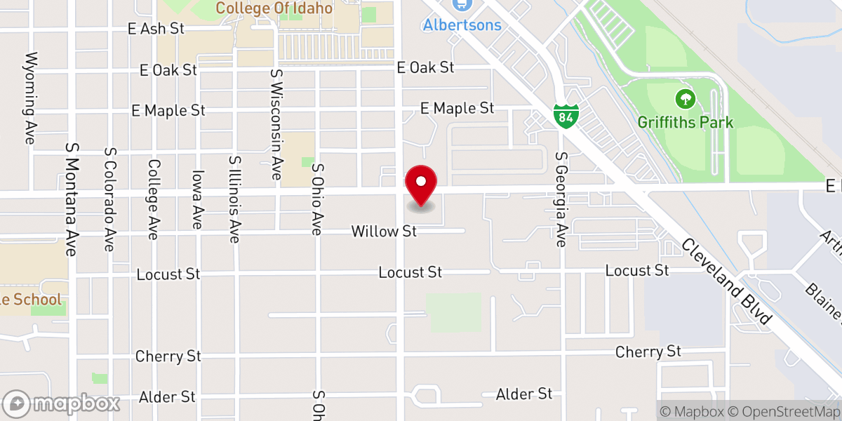 Map showing location of Caldwell Seventh-day Adventist Church Office