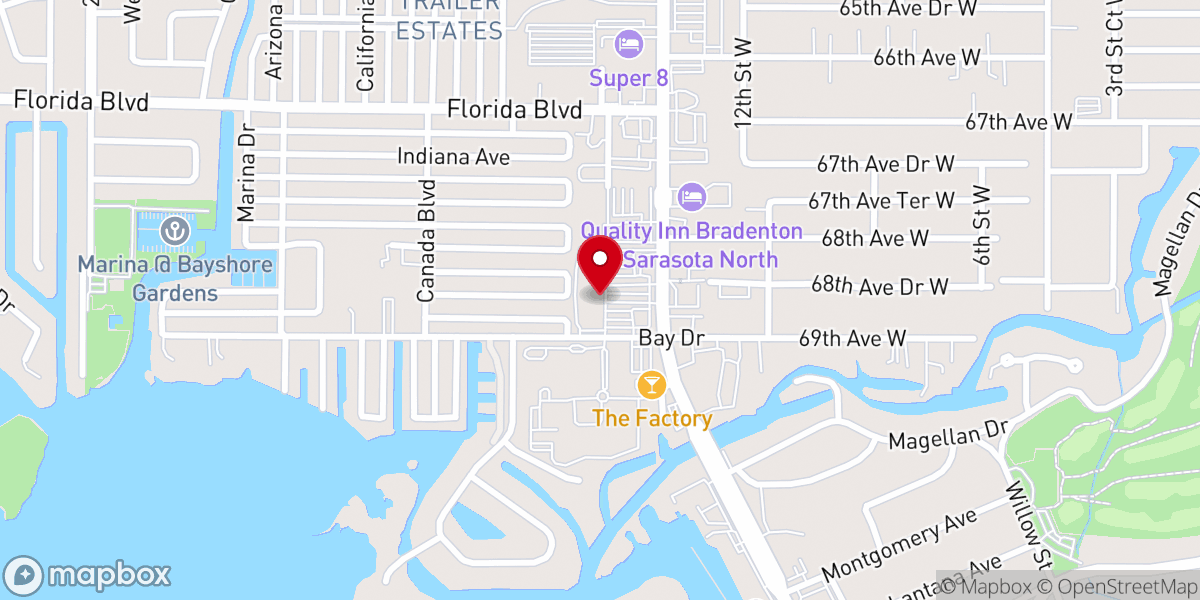 Map showing location of UMCM Suncoast