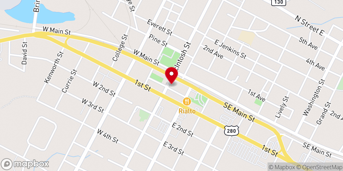 Map showing location of The Southern Wedding Nest