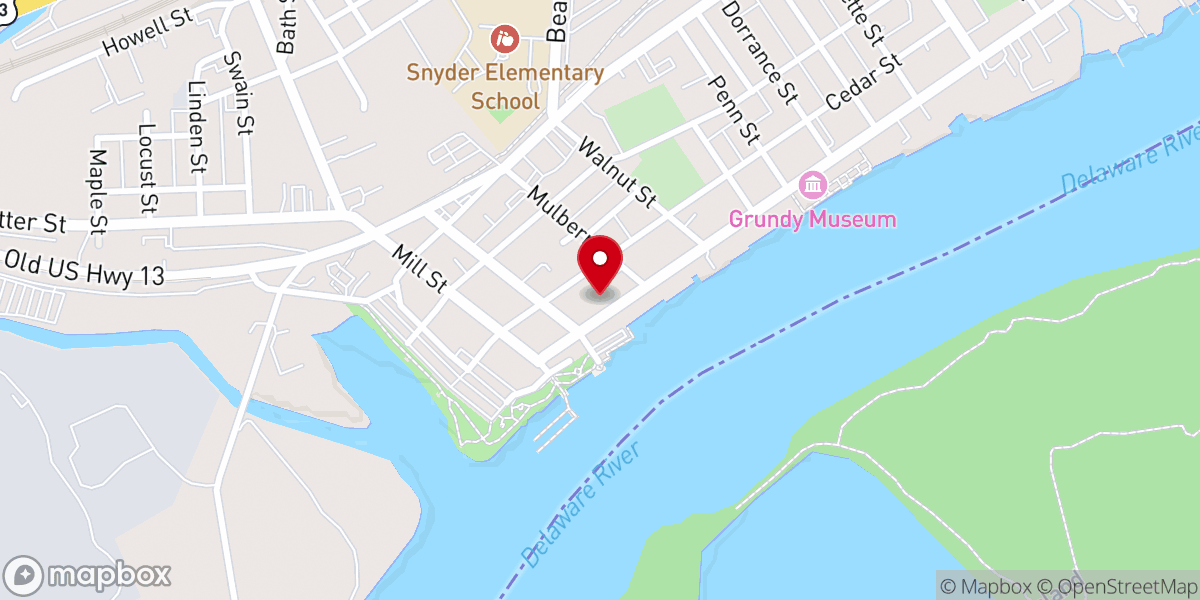 Map showing location of Community Baptist Church