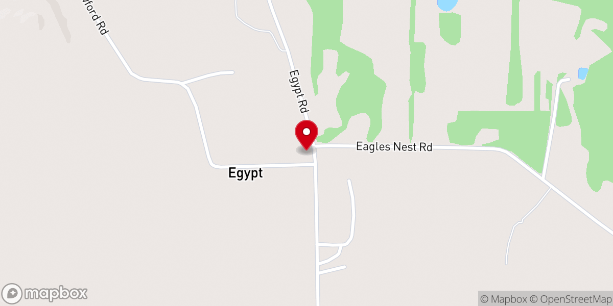 Map showing location of Egypt Free Methodist Church
