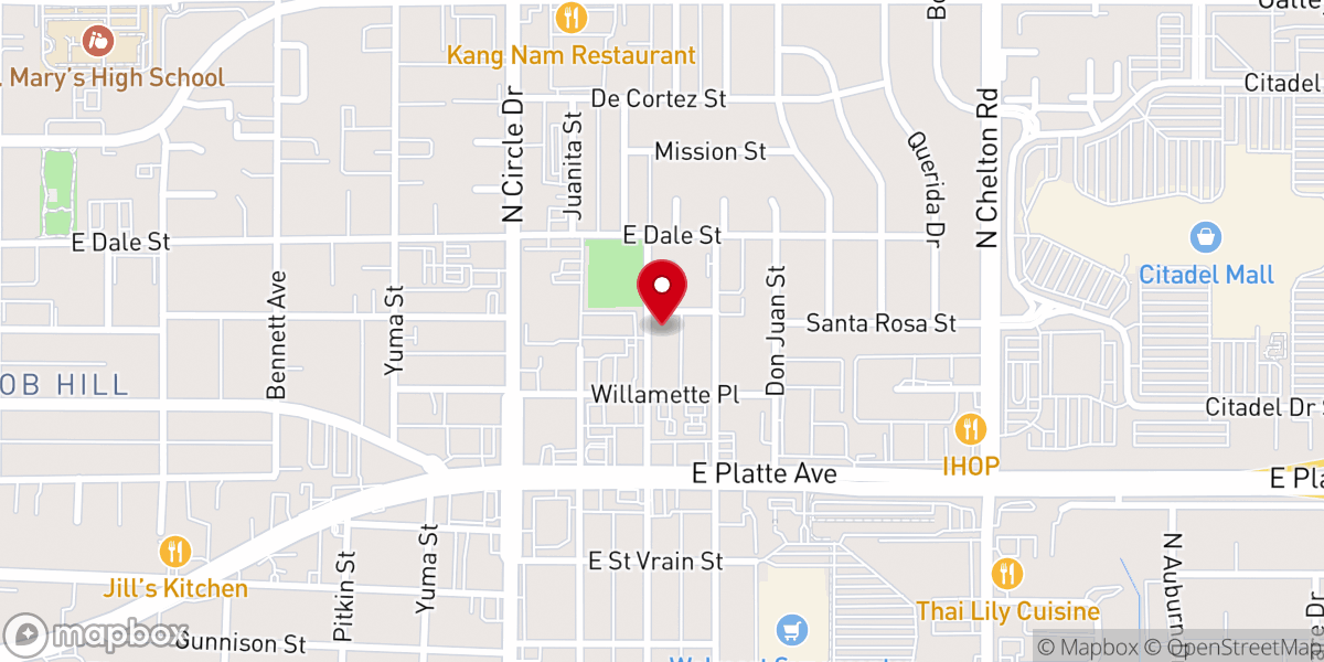 Map showing location of New Life Baptist Church