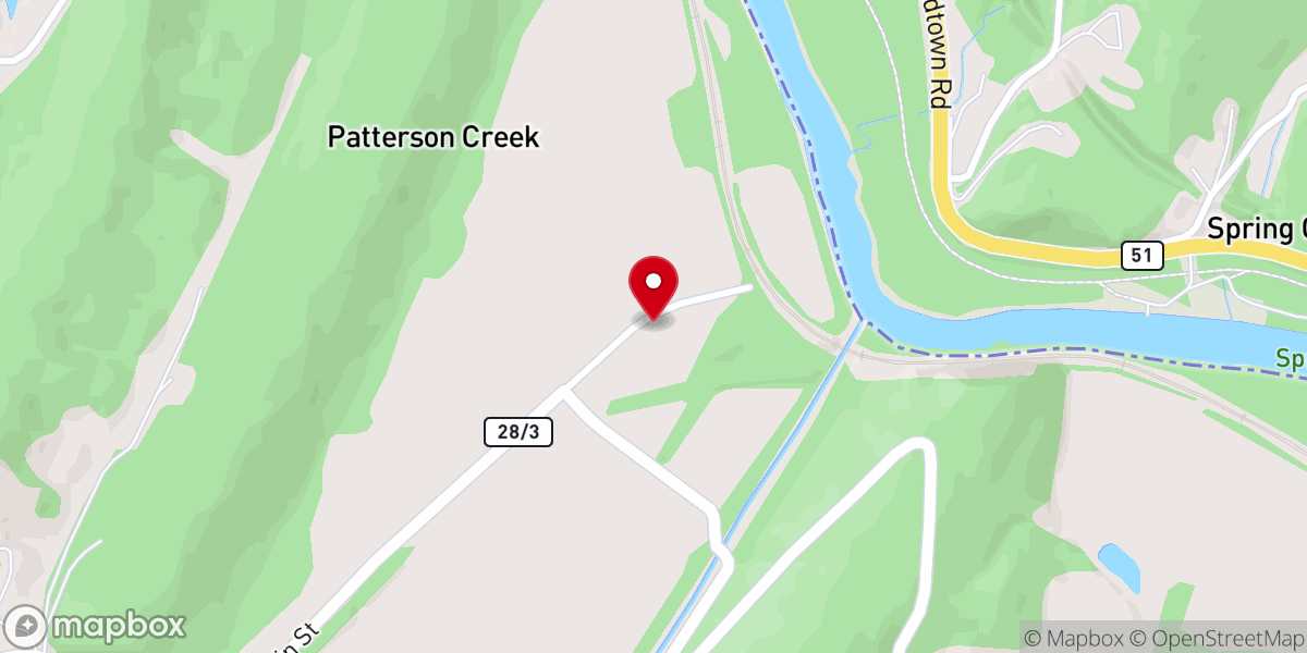 Map showing location of St. Paul's United Methodist Church