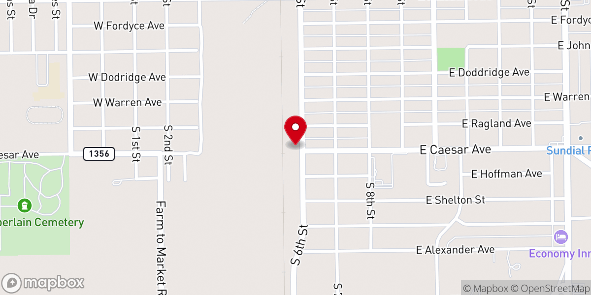 Map showing location of The Door Christian Fellowship Church