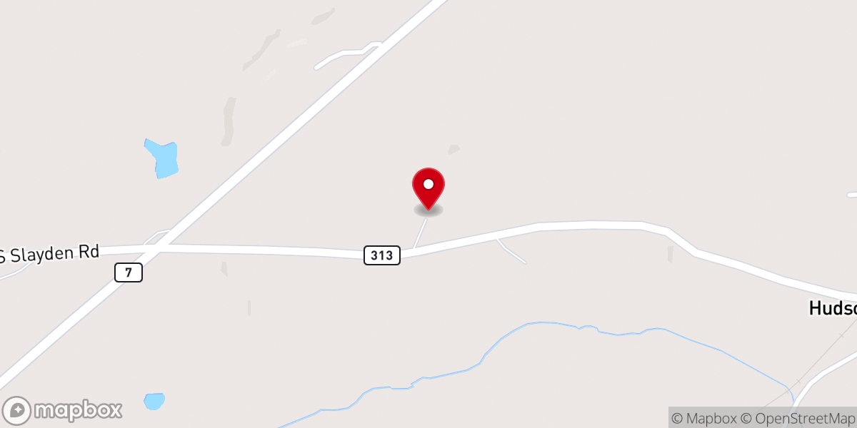 Map showing location of Hudsonville CME Church