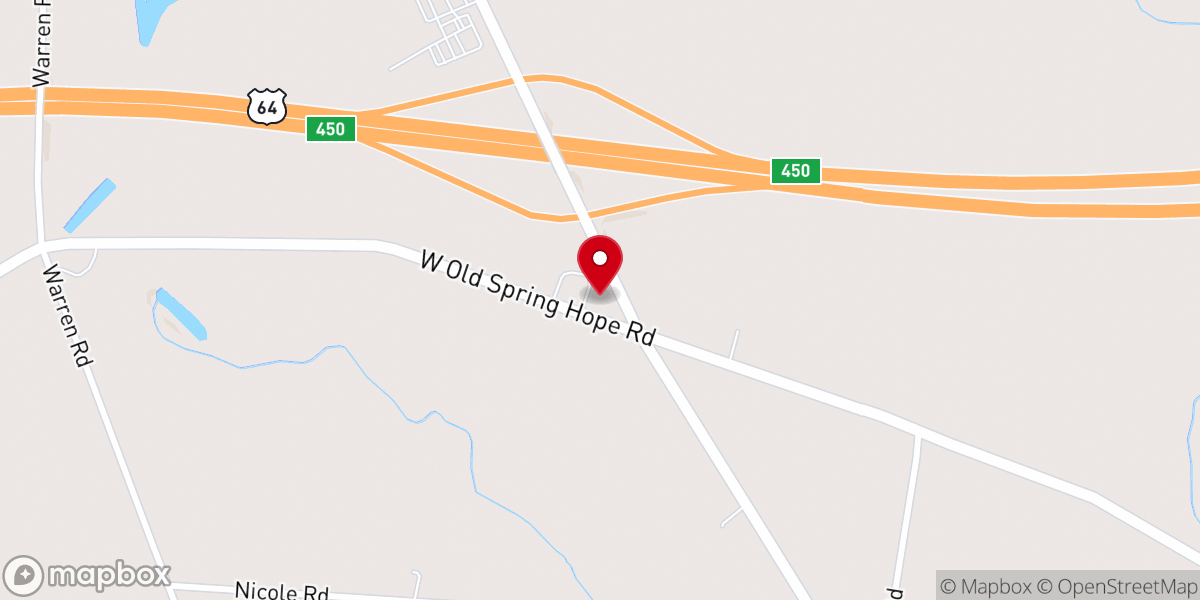Map showing location of Ephesus Baptist Church