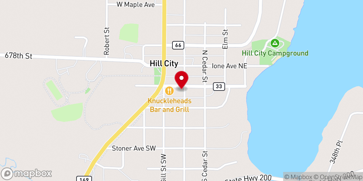 Map showing location of Hill CIty Assembly of God Church