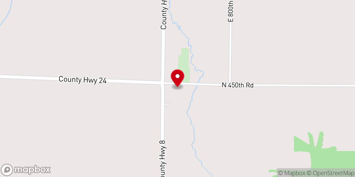 Map showing location of Bethel Baptist Church