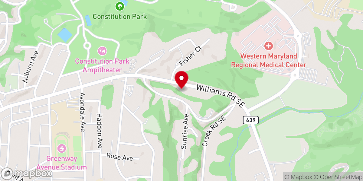 Map showing location of Cumberland Grace Brethren Church