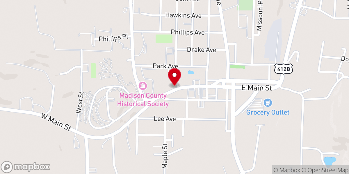 Map showing location of Huntsville United Methodist Church