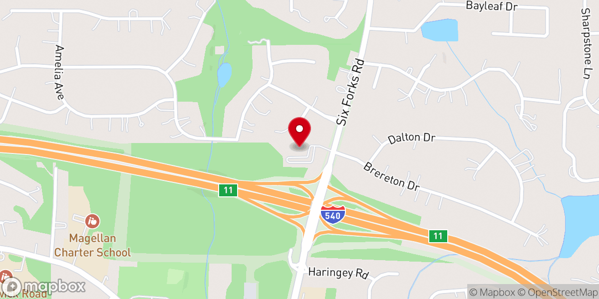 Map showing location of The Fountain of Raleigh
