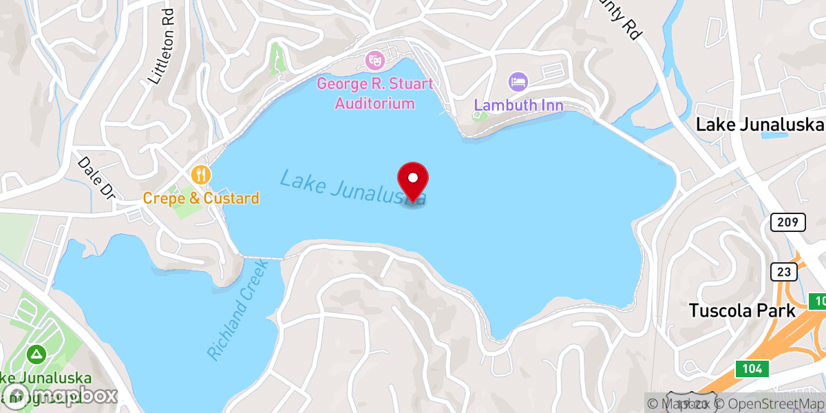 Map showing location of Lake Junaluska Assembly Inc