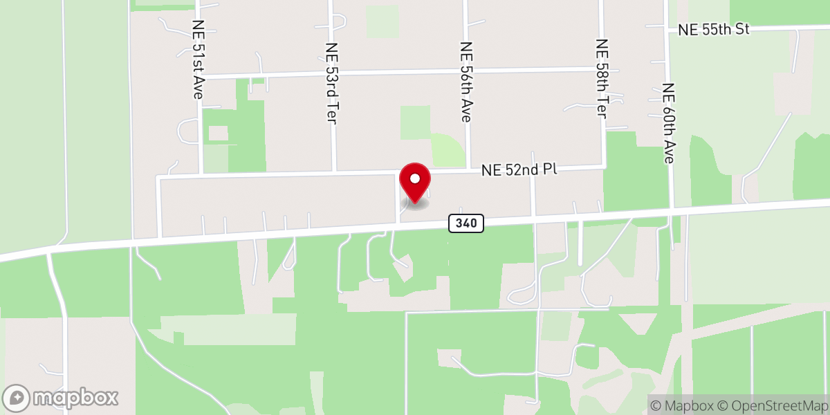 Map showing location of Spring Ridge Church