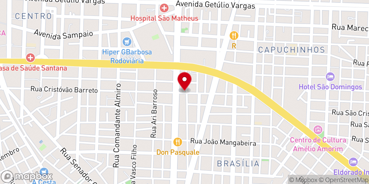 Map showing location of Igreja Batista Alvorada