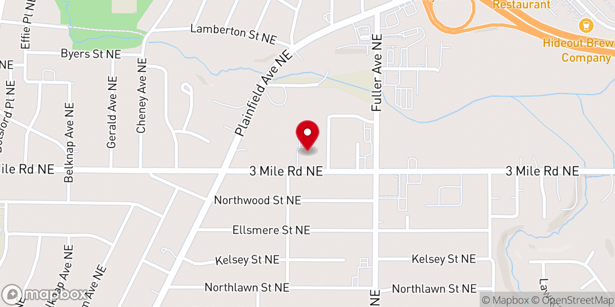 Map showing location of St. Andrew's Episcopal Church