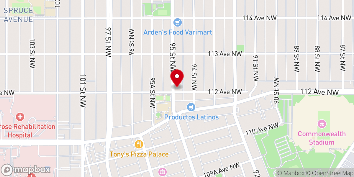 Map showing location of Cornerstone Baptist Church