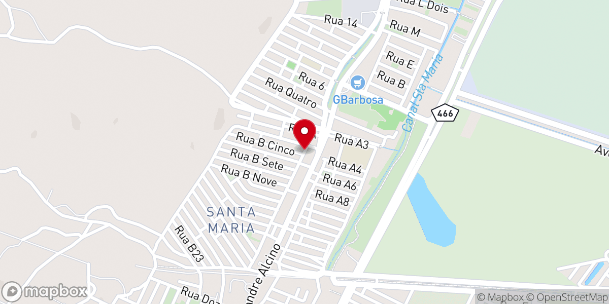 Map showing location of Igreja Pentecostal O Milagre Acontece