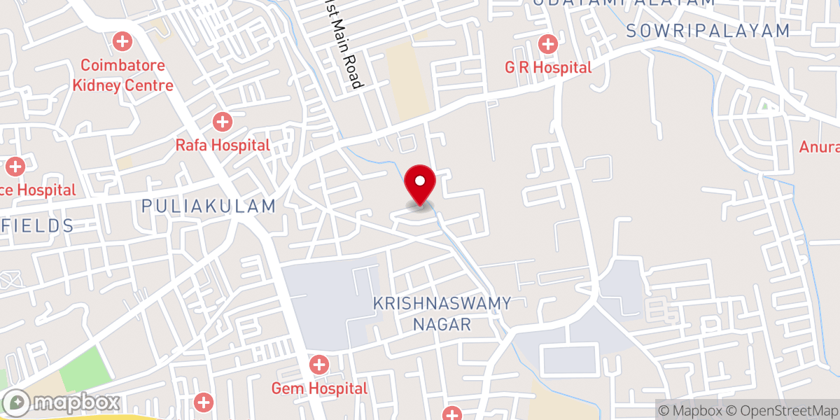 Map showing location of Church Of Christ Kovai/coimbatore