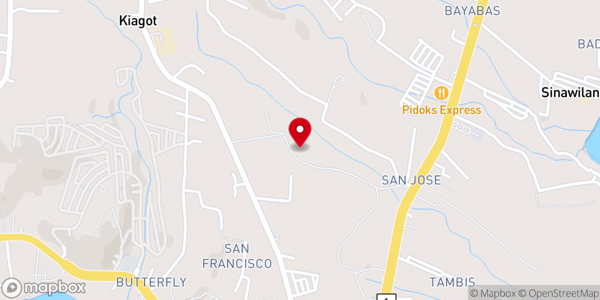 Map showing location of St. Benedict's Monastery