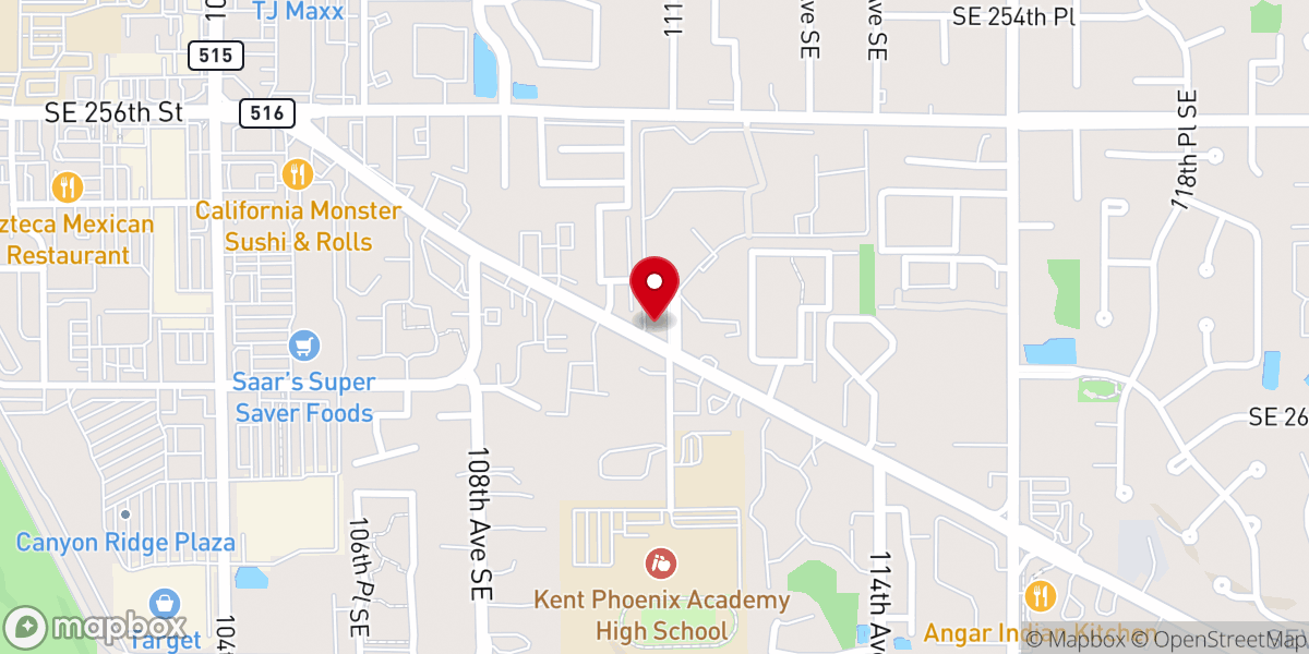 Map showing location of Kent Church of Christ