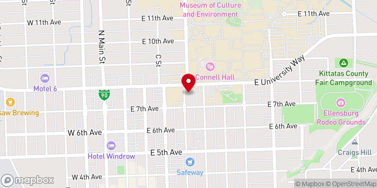 Map showing location of Catholic Campus Ministry